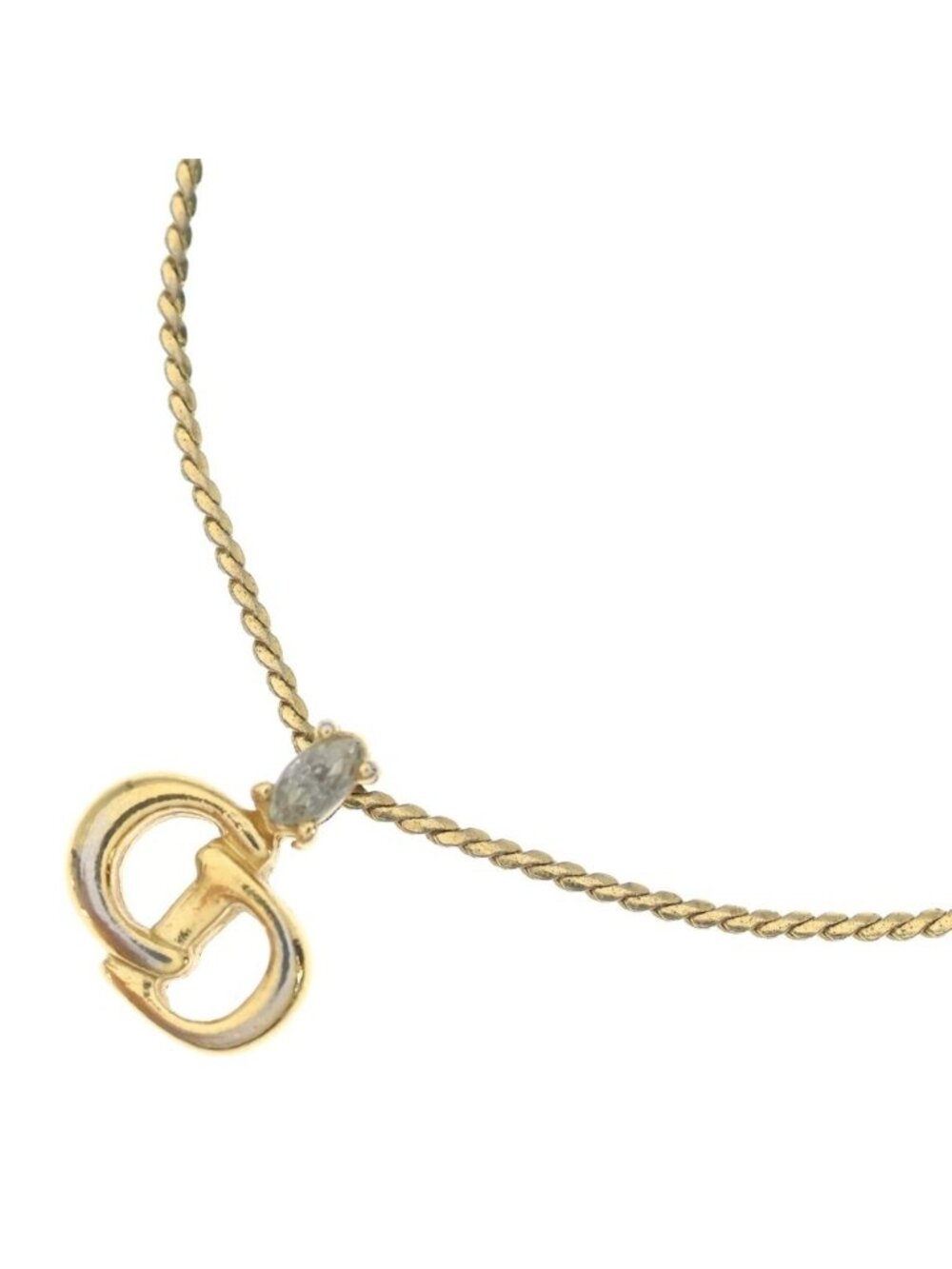 Dior CD Logo Necklace Gold